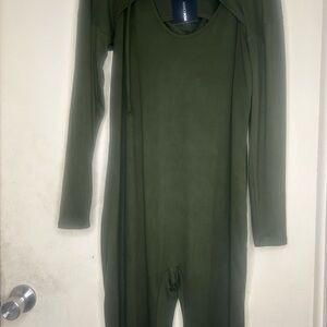Green Long Sleeve Jumpsuit